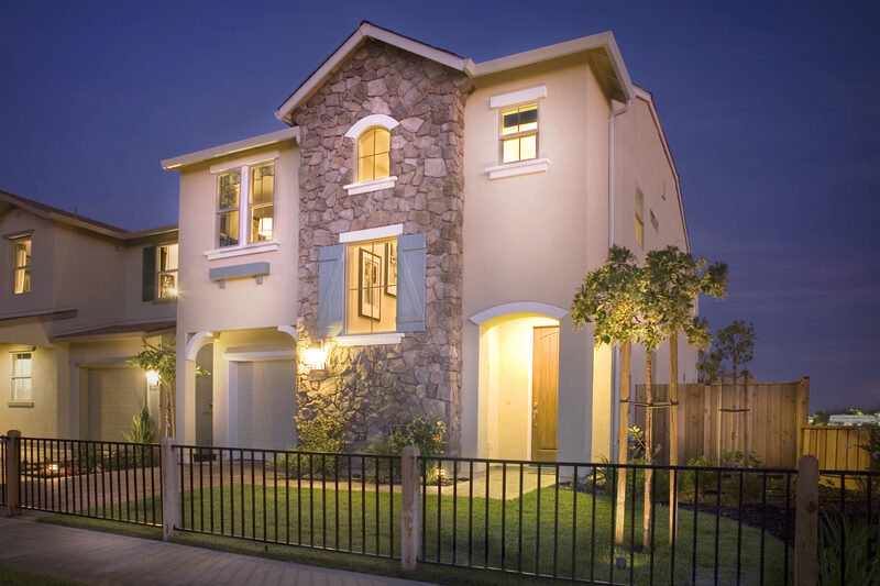 Cobblestone community homes in Elk Grove